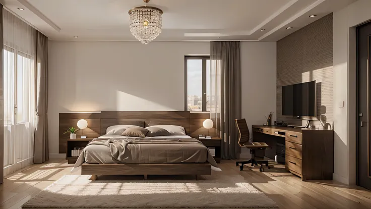 Conception de chambre de luxe moderne