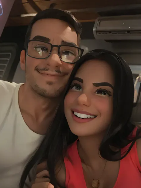 um casal estilo disney pixar em alta qualidade, melhor qualidade