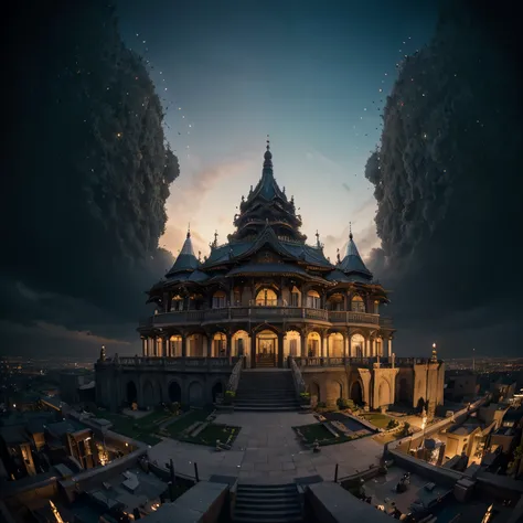 absurdres, highres, ultra detailed, (1men:1.3),
BREAK
Design a beautiful temple scene, with intricate architecture, lush gardens, and a sense of peace and spirituality. Create an image of a destructive demon, with fearsome features, dark powers, and a thir...