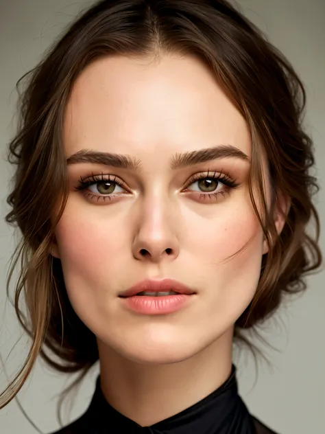 close up portrait of Keira Knightley, plump face, extremely gorgeous, by Flora Borsi, style by Flora Borsi, bold, bright colours, ((Flora Borsi)), by Jimmy Nelson, 