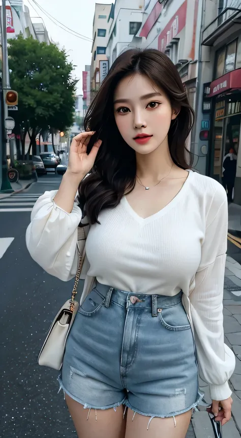 (best quality,16K,High resolution,masterpiece:1.2),super detailed,(actual,lifelike,lifelike的:1.37),Korean fashion beauty,Japanese Korean beauty,Cute and innocent,Detailed eyes and face,Beautiful and delicate lips,White teeth,long eyelashes,lose weight,Dres...