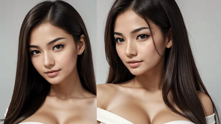 ((Beautiful)+nerd:0.8+cute:0.9) asian_woman, 20_years_woman, young_facial_feautures, (short_head:1.5 round_face:1.5), long_hair straight_hair (black_hair:1), symmetric_eyes:1 monolid_eyes:1 large_eyes:1.2 short_eyes:1.2 eye_wings:0.8 brown_eyes:1.5 mahogan...