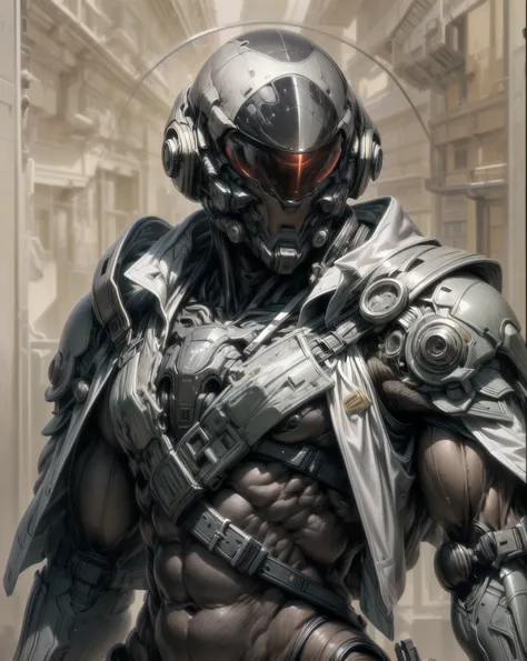(((epic and visually stunning complex digital anime masterpiece:1.6, elegant decorated tactical military cyborg:1.3, ((gorgeous feminine male physique:1.3, graceful:1.4)) space soldier:1.3))), (((heavily muscled masculine chest:1.4, chiseled abs:1.4, heavi...