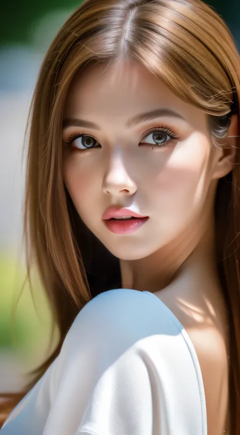 (best quality,4K,8K,High resolution,masterpiece:1.2), super detailed, (actual,photoactual,photo-actual:1.37), girl, beautiful and delicate eyes, Beautiful and delicate lips, Extremely detailed eyes and face, long eyelashes, Big deal , brown hair, long hair...