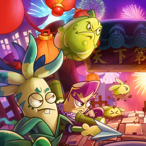 Plantas vs Zombies - captura de pantalla captura de pantalla captura de pantalla, mobile arte del juego, game illustration, fondo de artework, arte promocional, arte del juego, Mobile game background, arte oficial de bienvenida, Background to the invading ...