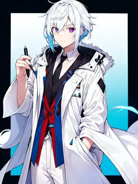 Biological Age : 19
Mental Age : 17
Age Appearance : 20
Gender : Male
Natural Hair Color : Pale Snow White Hair
Current Hair Color : Pale Snow White Primary Fading to Blue Secondary Gradient
Hair Style : Medium Long, Wavy hair with small manbun
Eye Color :...