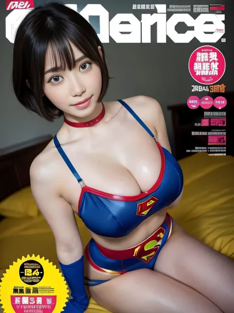 masterpiece、supergirl costume、short hair、barefoot、big and full breasts、operating room、crazy about masturbating in bed、sexy pose、athlete、shiny、looking at camera、Seduce、choker、long sleeve、red mini skirt、Weekly magazine cover、Sculpture Magazines、sweaty、radica...