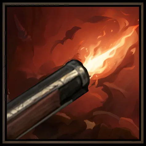 HD,Hyperrealistic Realism,middle Ages,带flame, warcraft blizzard weapon art, flame, Piltover, muzzle flash