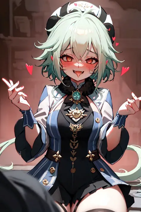 evil smile, blush, fangs, tongue, saliva, tongue out, expressions, bright pupils, ear blush, seductive smile, full blush, heart in eye, moaning, drooling, ahegao, naughty face, naughty, yandere, fang, long tongue, rape face, crazy smile, high detail, anime...