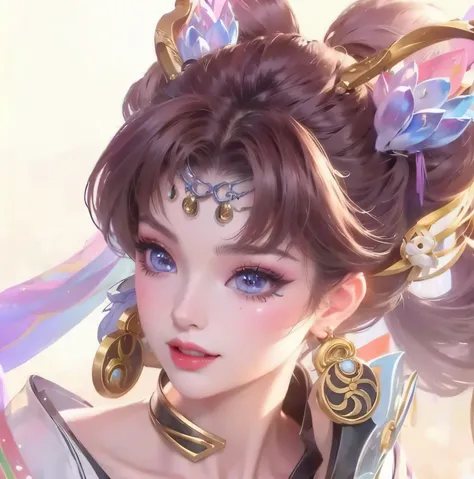 anime girl with a very pretty hair and a very pretty face, inspired by lan ying, inspired by pu hua, extremely detailed artgerm,...