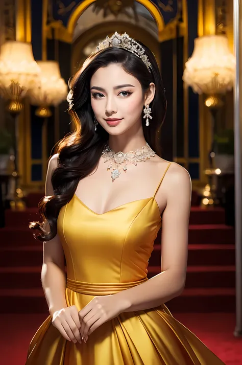 (best quality,4k,8k,high resolution,masterpiece:1.2),super detailed,(actual,photoactual,photo-actual:1.37),evening dress,grace女士...