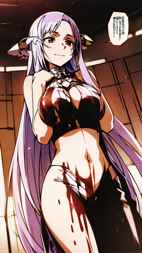 ((masterpiece)), ((best quality)), ((grotesque and splatter)), beautiful girl, curvy, tall, exposed belly, belly button, big breasts, femdom, slaughter, bloody white dress, Blood on the body, Bloody, Blood on the belly button, Blood on the belly, Blood on ...