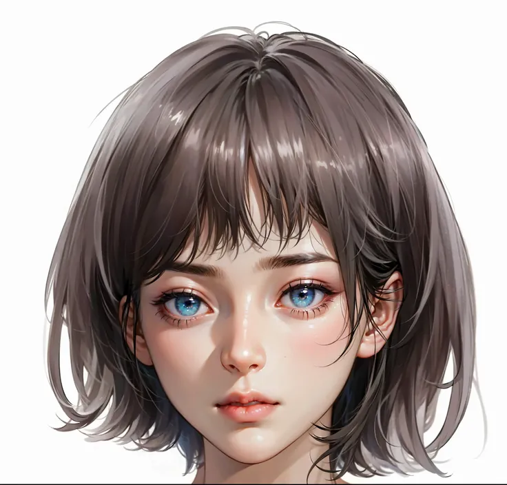 stylized(bob short hair、straight hair)、(real picture:1.4)、(Surreal:1.4)、(actual:1.3)、(soft light:1.05)、(Improved cinematic lighting quality:0.9)、32k、1 girl in、20 year old girl、actual lighting、、face light、Ray tracing、(Quality improvement:1.4)、(actual textur...