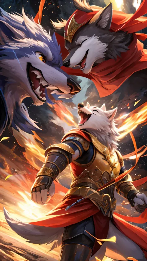 Anthro((dramatic))epic, dynamic pose, One scene of movie, An extreme perspective with a powerful composition, absurdres, Perfect Anatomy, magnificent picture of kemono fighting fierce battles, (ultra detailed), sharp focus, niji, eyesgod, black eye, furry,...