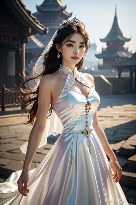 araffed woman in a wedding dress posing for a picture, intricate wlop, in style of wlop, wlop glossy skin, artwork in the style of guweiz, [ 4 k digital art ]!!, wlop and ross tran, ((a beautiful fantasy empress)), wlop : : 5, wlop |, inspired by WLOP