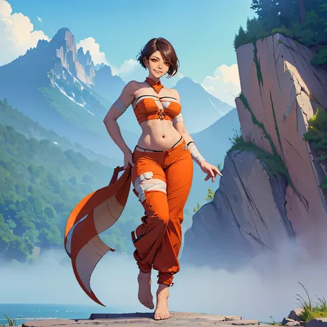 [Master Tigress], ((masterpiece)), ((HD)), ((high res)), ((solo portrait)), ((full body)), ((front view)), ((feet visible)), ((furry)), ((beautiful render art)), ((soft shading)), {tigress; (slim figure), (cute eyes), (detailed red iris), (curvy hips), (hu...