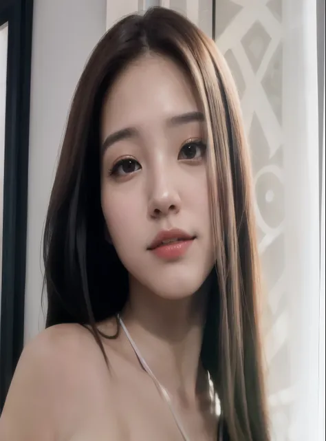 hay una mujer con el pelo largo posando para una foto, retrato suave 8 k, hermosa joven coreana, hermosa mujer surcoreana, muchacha coreana, Korean idol woman portrait, joven y adorable rostro coreano, retrato de jossi de blackpink, hermosa joven coreana, ...