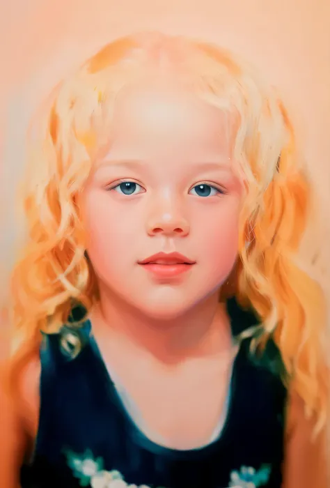 tem uma com cabelo loiro e um vestido azul, digital oil painting with airbrush, retrato colorido, Arte digital. foto realista, #1 pintura digital de todos os tempos, # 1 pintura digital de todos os tempos, Retrato fotoreal, digital oil on canvas, 4k color ...