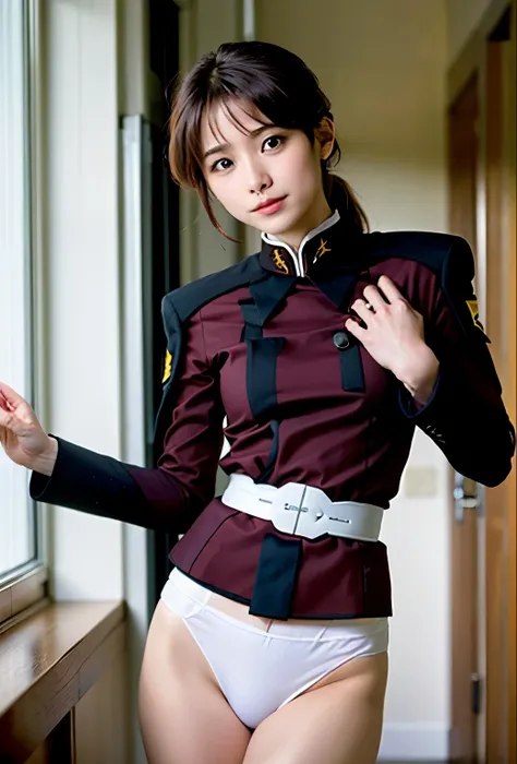 real photos、best image quality、real image、best smile、（white panties:1,4）、federal army uniform miniskirt、yuko sugai、japanese woma...