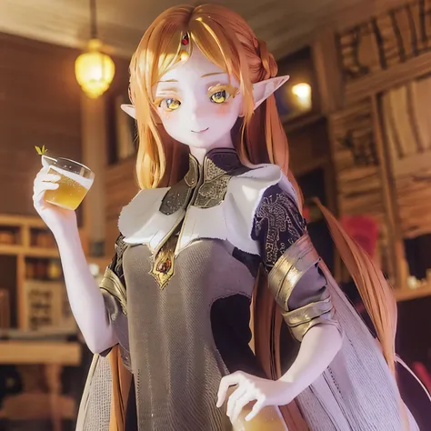 (realistic:1.2),Beautiful detailed elves,flowing long hair,Uncle Sui from another world,at the bar,highly detailed eyes,pointy ears,flowing cloak,dreamy background,fantastic atmosphere,soft lighting,subtle reflection,Expressive facial features,elf jewelry,...