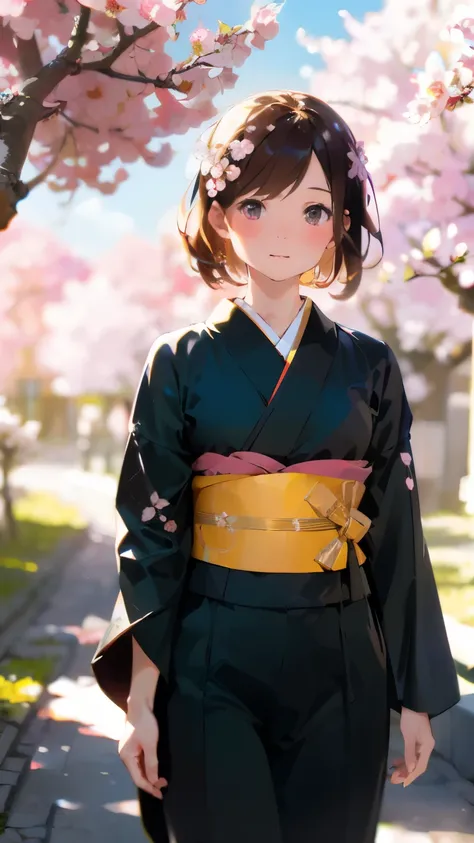 (kimono)、Japanese clothing、(highest quality,masterpiece:1.3,超A high resolution,),(Super detailed,caustics),(Photoreal:1.4,RAW shooting,)ultra-realistic capture,very detailed,High resolution 16K suitable for human skin、 natural skin texture、、Skin tone looks...