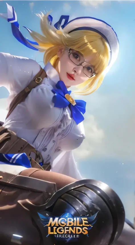 8k, a close up of a woman in a sailor outfit, extremely detailed, mobile legends, a woman in a white dress, cleavage breast, kpop face, extremely detailed, large breast, breast ball, tight clothes, Best quality, masterpiece, ultra high res, (photorealistic...