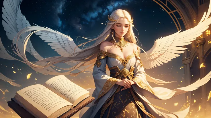 In the heart of the ethereal realm of Verse, a world where words come alive, lies a breathtaking landscape. Towering lexicons, crafted from shimmering quills and golden ink, reach skyward, their pages illuminated by radiant runes that pulse with an enchant...