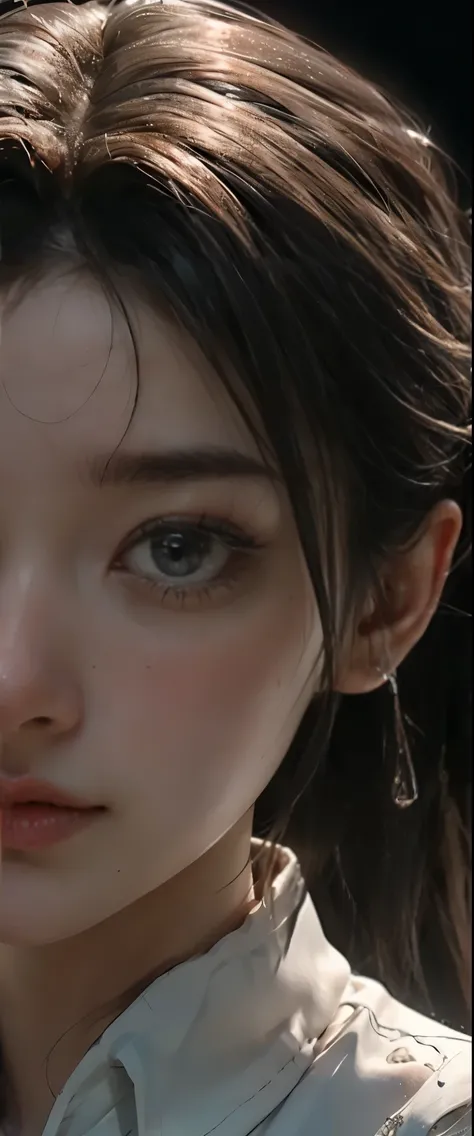 ((masterpiece, highest quality, Highest image quality, High resolution, photorealistic, Raw photo, 8K)), Young woman wearing ring crying, crying woman, tears streaming down face, tears dripping from eyes, tears crying, crying person, single tear, tears, cl...