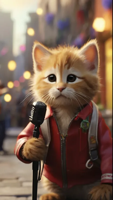 Com sua nova agilidade e coragem, Whiskers salva o gato, gaining the admiration of everyone in the neighborhood, incluindo aqueles que costumavam zombar dele. Estilo Disney Pixar 3D 