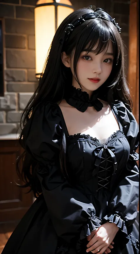 top-quality　​masterpiece　8k  ultra-detailed face　one woman wearing colorful gothic lolita　full body photo　kawaii pose　sexy pictu...