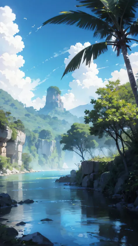 jungle and blue sky. beautiful atmosphere  