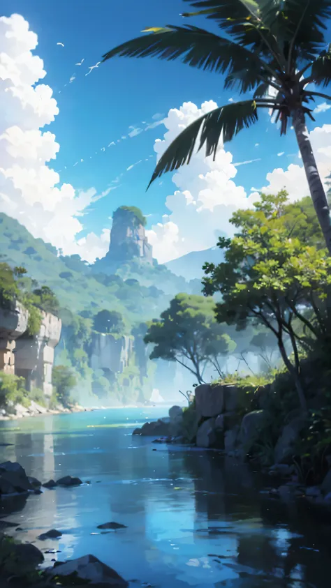 jungle and blue sky. beautiful atmosphere  