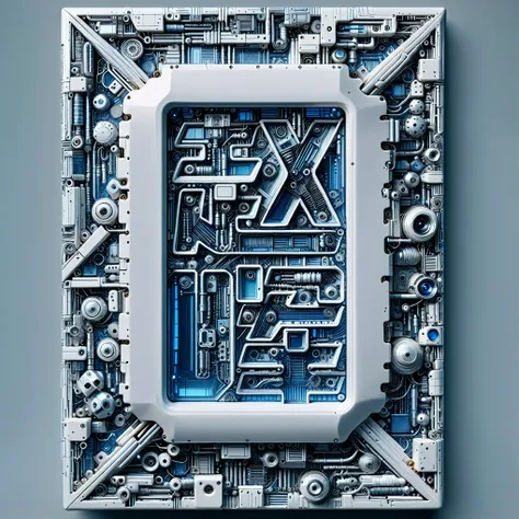 (quilted paper art), the art of math，cyberpunk，(white ceramic housing:1.5)，blue transparent glass，3d rendering，ray tracing，reaso...