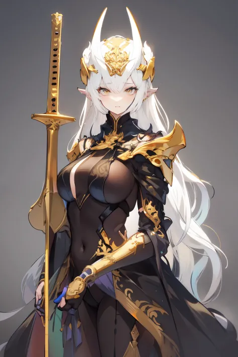 female character,white hair,beautiful detailed gold eyes, without helmet