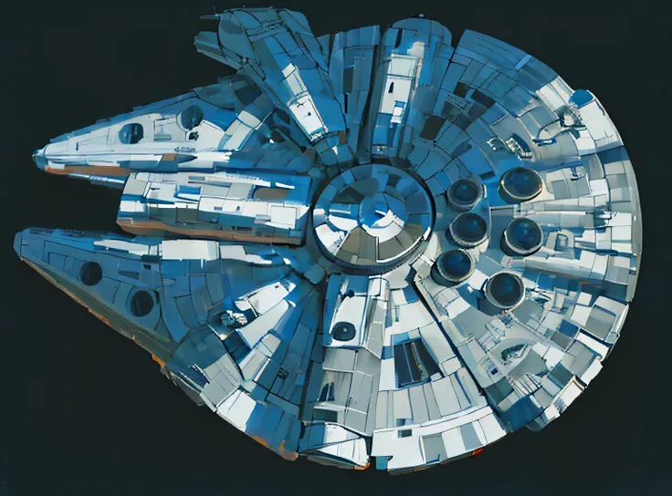 spaceship，Millennium Falcon，cartoon