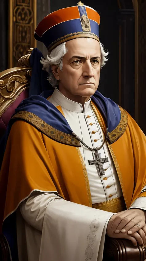 Pope Pius VII with a face of rage: realistic epic, soft cinematographic portrait, Adobe Lightroom, photography laboratory, muy detallado, despondent, (colores neutros: 1.2), (HDR: 1.4), (colores suaves: 1.2) ), hiperdetallado, (art station:1.4), cinematogr...