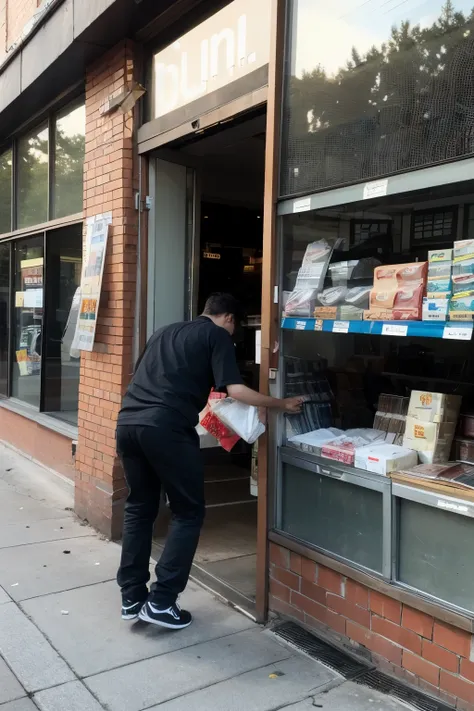 guy stealing cash from store 