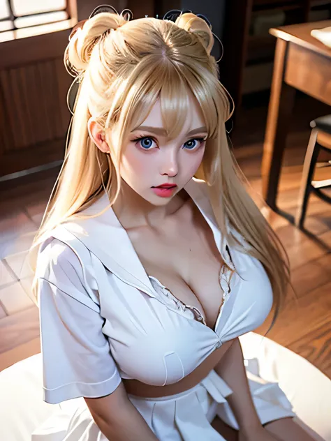 8K,highest quality, table top, Super detailed, 超A high resolution, realistic, Raw photo, absurd, absolute resolution, 1 girl, alone, looking at the viewer,young beautiful japanese woman, super cute face, luxurious appearance, big breasts , long bob hair ,s...