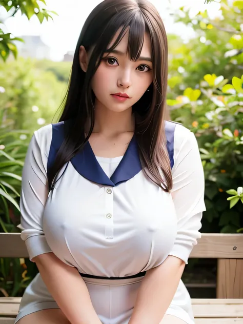 8K,highest quality, table top, Super detailed, 超A high resolution, realistic, Raw photo, absurd, absolute resolution, 1 girl, alone, looking at the viewer,young beautiful japanese woman, super cute face, luxurious appearance, big breasts , long bob hair ,s...