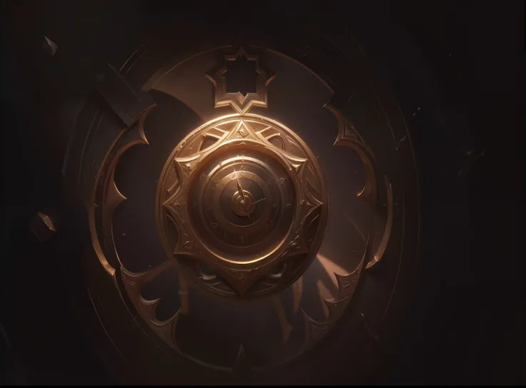 Close-up of clock with circular design, 8k high definition wallpaper jpeg artifact, 8k high definition wallpaper jpeg artifact, Riot Games Concept Art, League of Legends concept art, bronze skin, league of legends champion, Thalia, zenra Thalia, splash art...