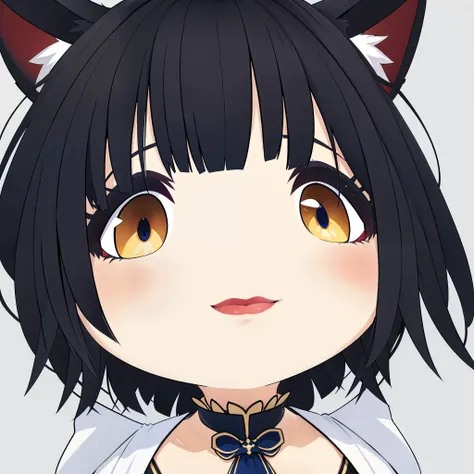 masterpiece, best quality, 1girl, same eye color, vestia zeta, chibi style, cat ears 