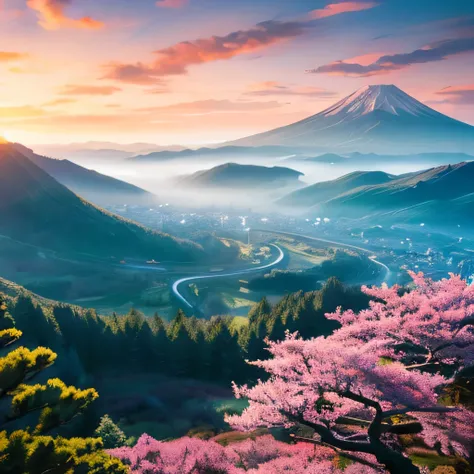 mysterious landscape japan anime