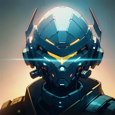 A cyberpunk futuristic helmet，Helmet dark and glowing，Has a faint golden texture，mixed with white lines