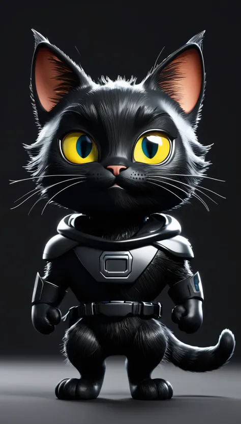 Animated 4K cat hero black