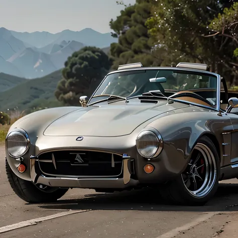 Crie um carro com designe inspirado em um shelby cobra com uma 300 sl