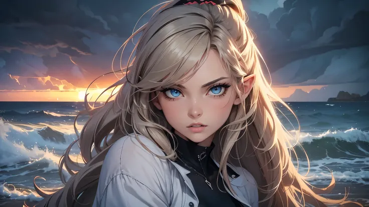 (best quality,ultra-detailed,highres:1.2),realistic,long-legged girl,(beautiful detailed eyes and face,high-resolution eyes),(beautiful detailed lips,high-resolution lips),(extremely detailed eyes and face:1.1),(long eyelashes:1.1),half-elf,model figure,(a...