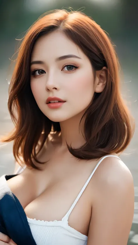 1 girl, highest quality, 35mm lens, f/1.8, perfect skin, realistic, (adult face:1.2), 8K, award winning photography,nice, (portrait:0.6), cinematic, ultra high resolution,big breasts,cleavage,hairstyle bob
