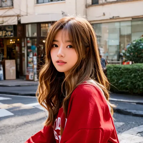 red baseball shirt