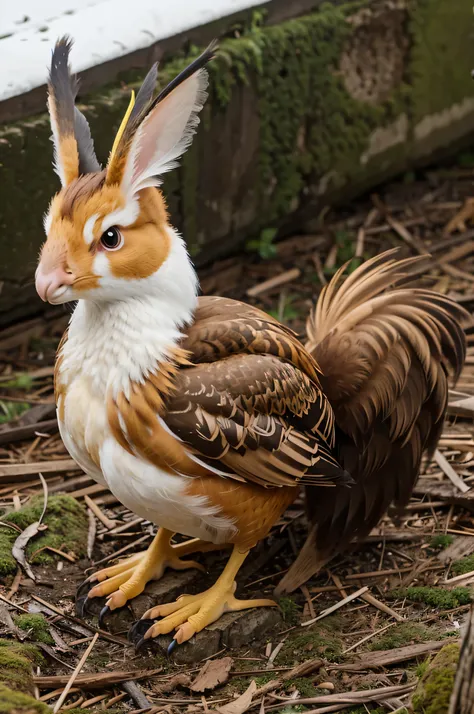 Wolpertinger aus Ente + Hase + Maus + in grellen Farben + Anime zum Ausdrucken auf Anfrage 