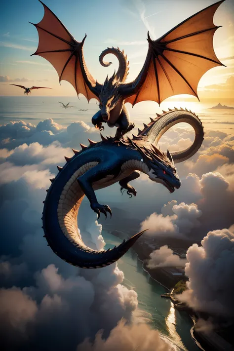 Dragones tiernos
volando 
